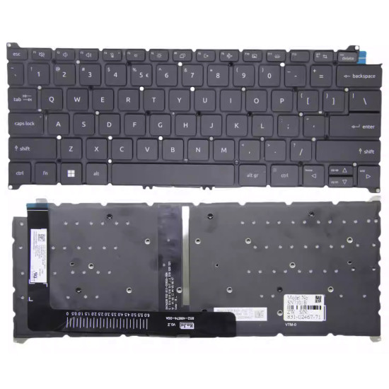 Acer Swift Go 14 SFG14-41, SFG14-42, SFG14-71, SFG14-72, SFG14-72T, SFG14-73, SFG14-73T, backlit US keyboard black - main product image