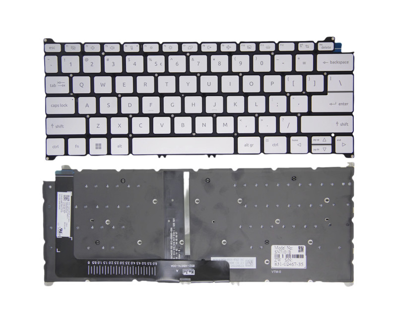Acer Swift Go 14 SFG14-41 / SFG14-42 / SFG14-71 / SFG14-72 SFG14-72T / SFG14-73 SFG14-73T silver backlit US keyboard original