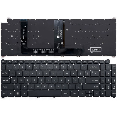 Acer Swift Go 16 SFG16-61, SFG16-72, SFG16-72T, SFG16-73, backlit US keyboard black