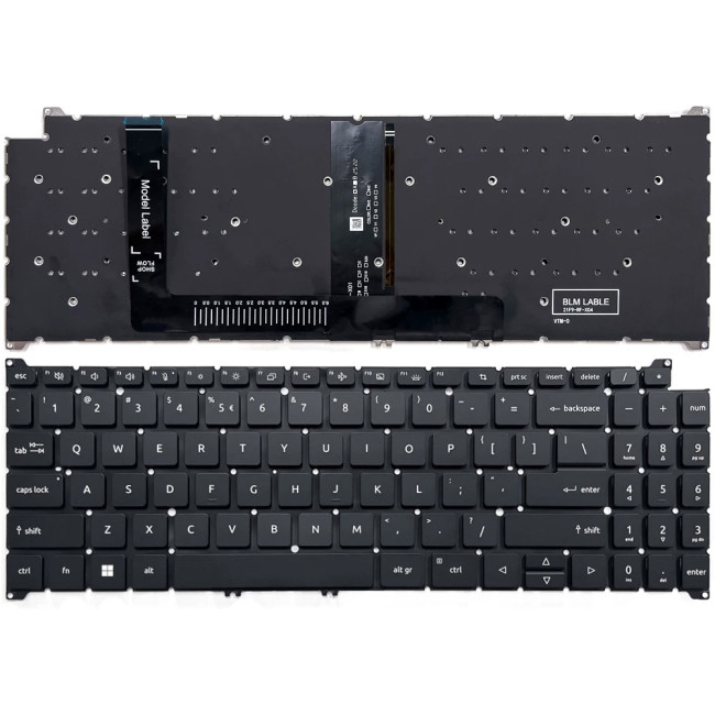 Acer Swift Go 16 SFG16-61, SFG16-72, SFG16-72T, SFG16-73, backlit US keyboard black - main product image