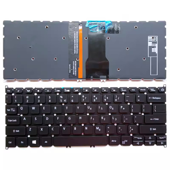 Acer Swift SF114-33 32, N17W6, SF314-43, A314-22, A314-35, N20Q1, black backlit US keyboard - main product image