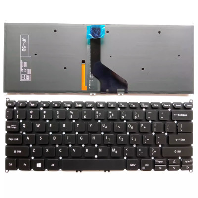 Acer TravelMate TMX45-51, TMP414-51G, P614, N20H4, N18P6, black backlit US keyboard