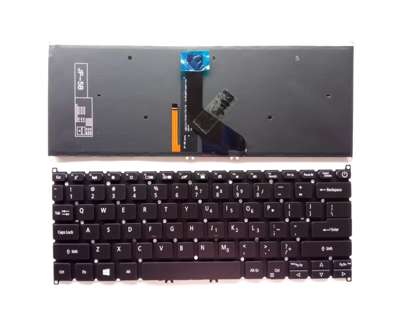 Acer TravelMate TMX45-51, TMP414-51G, P614, N20H4, N18P6, black power backlit US keyboard - additional view 