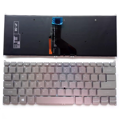 Acer TravelMate TMX45-51, TMP414-51G, P614, N20H4, N18P6, silver power backlit US keyboard