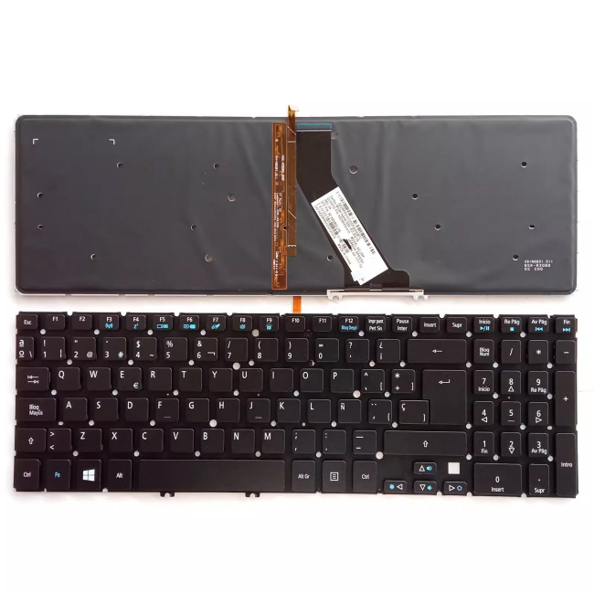 Acer V5-531 V5-551G V5-571 V5-571G V5-571P backlit Spanish SP keyboard - main product image