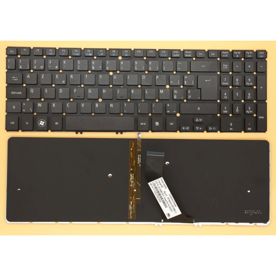 Acer V5-531 V5-571 V5-551 V5-552 V5-572 V5-573 V5-771 M3-581 M5-581 backlit Belgian BE keyboard - main product image