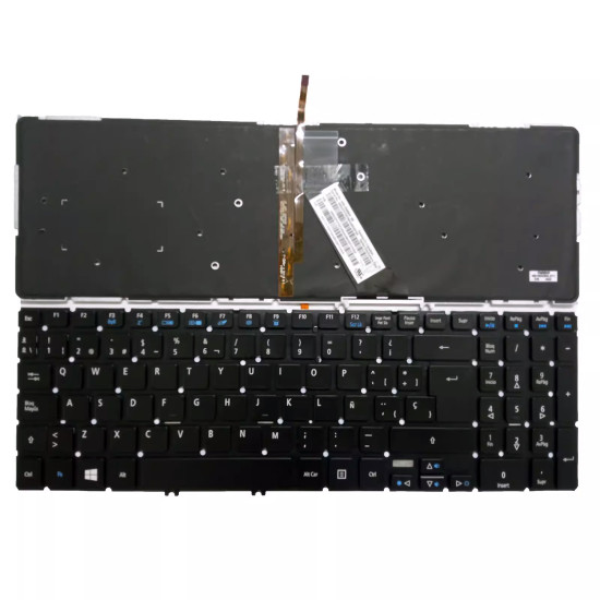 Acer V5-572 V5-572G V5-572P V5-573 V5-573G V5-552 backlit Spanish SP keyboard - main product image