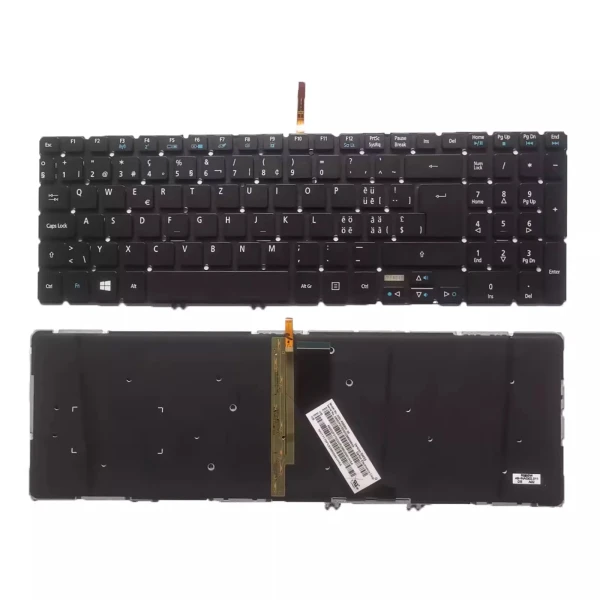 Acer aspire V5-572 V5-572G V5-572P V5-572PG backlit Swiss SW keyboard - main product image