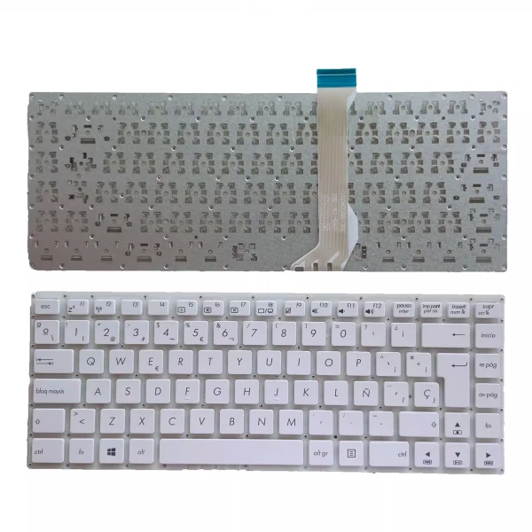Asus E402 E402M E402MA E402SA E402S E403SA white Spanish SP keyboard - main product image
