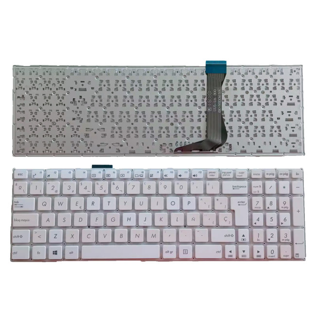 Asus E502 E502M E502MA E502N E502NA E502S E502SA white Spanish SP keyboard - main product image