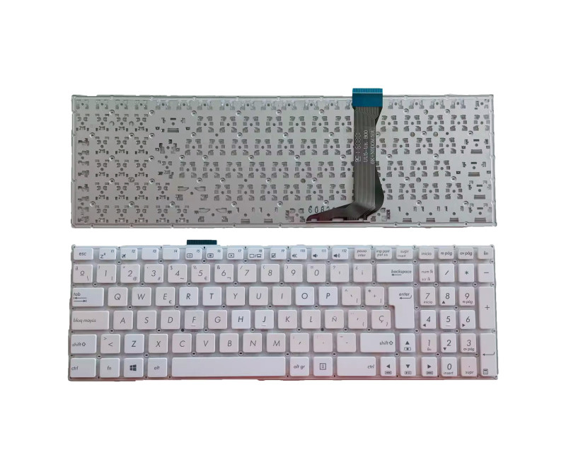 Asus E502 E502M E502MA E502N E502NA E502S E502SA white Spanish SP keyboard - additional view 