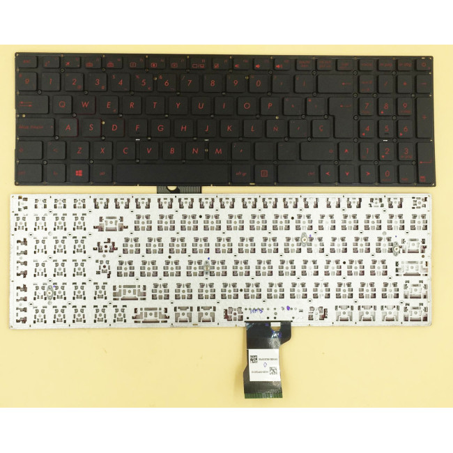 Asus FX502, N541, Q501, ROG G501, ZenBook Pro UX501, red Spanish SP keyboard - main product image
