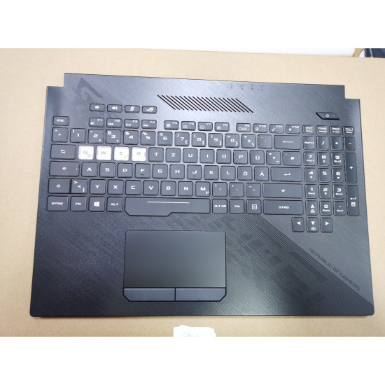 Asus GL504GM RGB backlit German DE keyboard palmrest 90NR00K2-R31GE0 - main product image