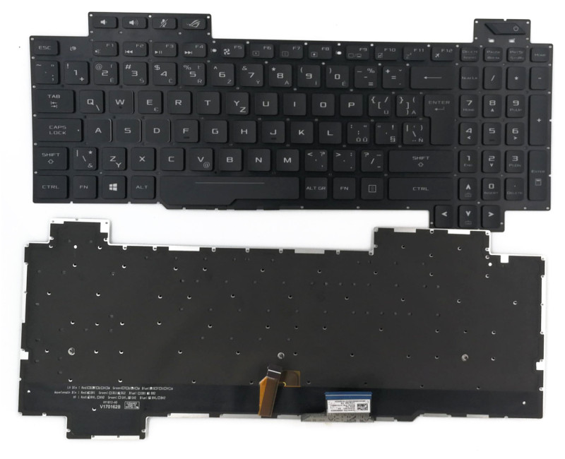 Asus GL703G GL703GS GL703GM backlit CS Czech CZ Slovak SK keyboard original - additional view 
