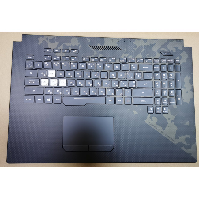 Asus GL704GV RGB backlit Russian RU UA keyboard palmrest 90NR01Y1-R30UA0 - main product image
