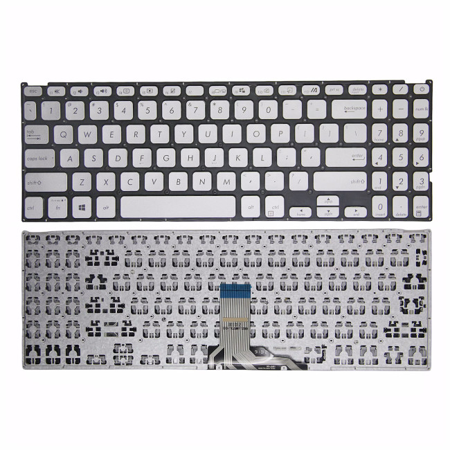 Asus P509, R1500EA, R509, R515, R516, R521, R524, R565, silver US keyboard - main product image