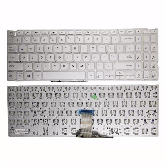 Asus D509, D515, F1500EA, K509, P1500, P1501, P1503, P1510, P1511, silver US keyboard OEM - main product image