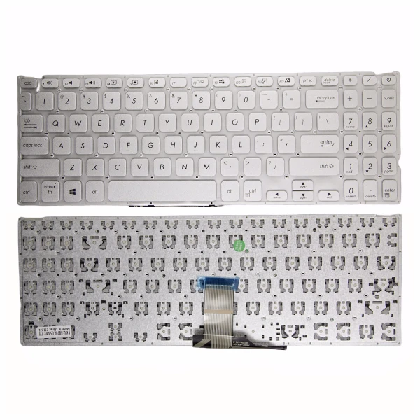 Asus X509, M509, FL8700, Y5200, X515, V5200, FL8850, M515, silver US keyboard OEM - main product image