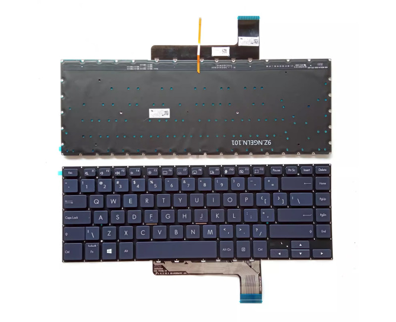 Asus Pro 17 W700G1T W700G2T W700G3T W700GV blue backlit US keyboard - additional view 