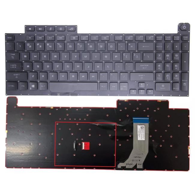 Asus ROG Strix G731, G732, GL731, G712, PX731, RGB backlit US keyboard - main product image