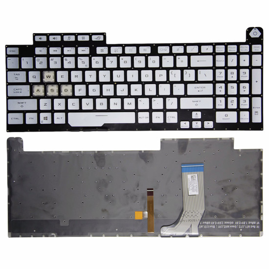 Asus ROG Strix G731 G732 GL731 G712 PX731 silver 16pin RGB backlit US keyboard - main product image
