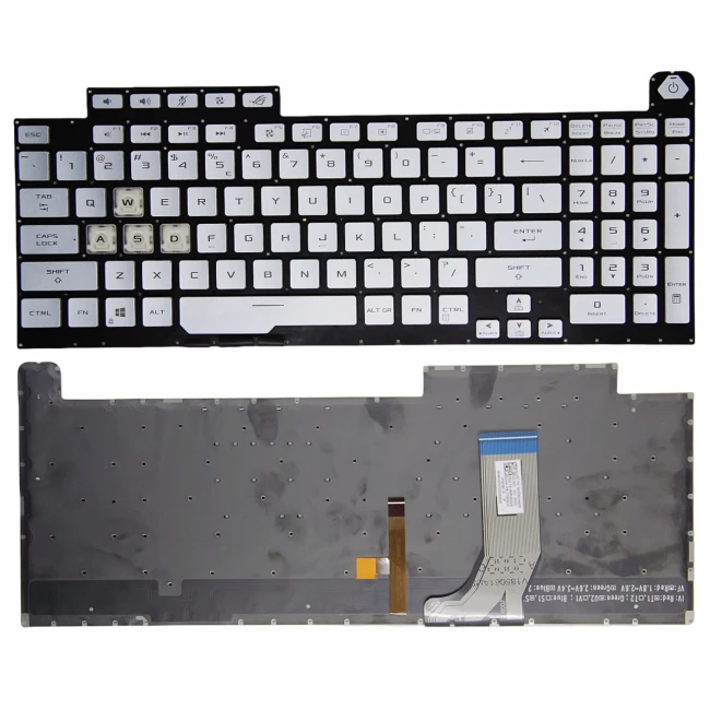 Asus ROG Strix G731 G732 GL731 G712 PX731 silver 16pin RGB backlit US keyboard - main product image