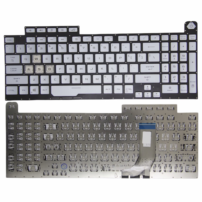 Asus ROG Strix G731 G732 GL731 G712 PX731 silver no backlit paper US keyboard - main product image
