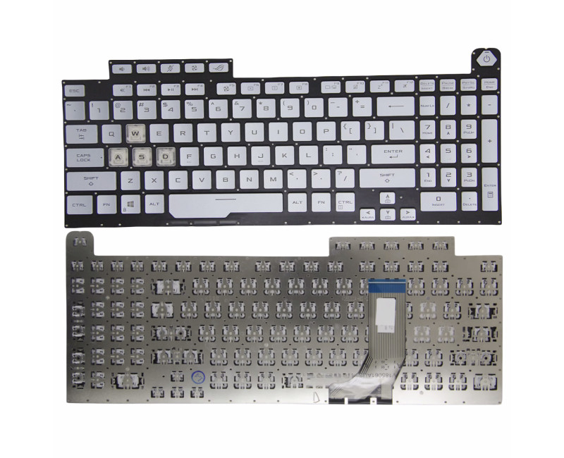 Asus ROG Strix G731 G732 GL731 G712 PX731 silver no backlit paper US keyboard - additional view 