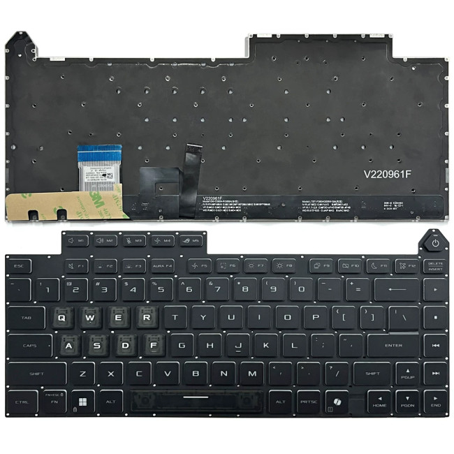 Asus ROG Strix Scar 16 G635LR, G615, G635, 2025 backlit US keyboard - main product image