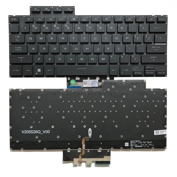 Asus ROG Zephyrus G14 GA402, GA402R, GA402RJ, GA402RK, GA402RU, GA402X, GA402XV, GA402XZ, black backlit US keyboard - main product image