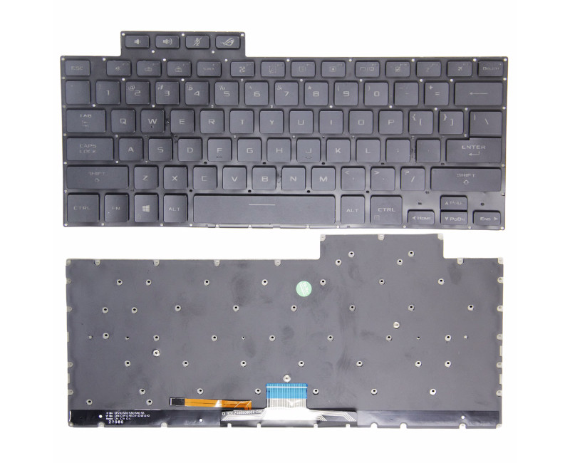 Asus ROG Zephyrus G15 GA503RM GA503RS GA503RW, Zephyrus M16 GU603ZE GU603ZM GU603ZW black backlit US keyboard - additional view 