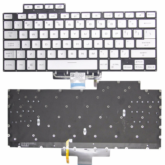 Asus ROG Zephyrus G15 GA503RM GA503RS GA503RW silver backlit US keyboard - main product image