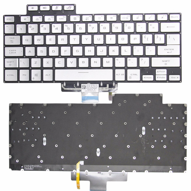 Asus ROG Zephyrus G15 GA503RM GA503RS GA503RW silver backlit US keyboard - main product image
