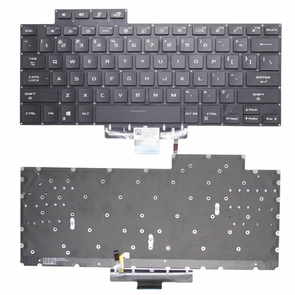 Asus ROG Zephyrus G15 GA503RM GA503RS GA503RW black RGB backlit US keyboard - main product image
