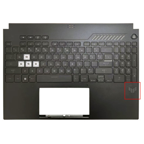 Asus TUF F15 FX507ZE, FX507ZC, FX507ZM, FX507ZR, FA507, RGB backlit US keyboard palmrest dual Air vents 1 - main product image