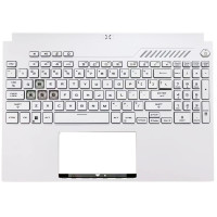 Asus TUF F15 FX507ZE, FX507ZC, FX507ZM, FX507ZR, FA507, RGB backlit US keyboard palmrest dual Air vents white