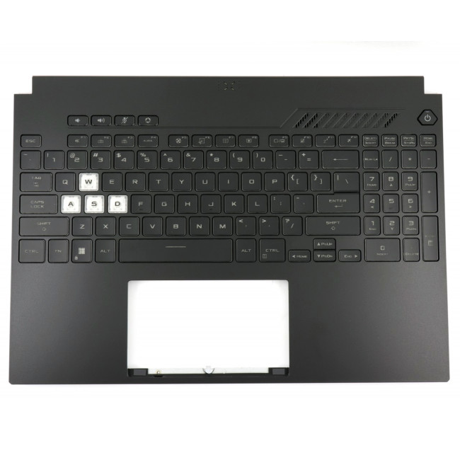 Asus TUF F15 FX507ZE, FX507ZC, FX507ZM, FX507ZR, FA507, RGB backlit US keyboard palmrest dual Air vents - main product image