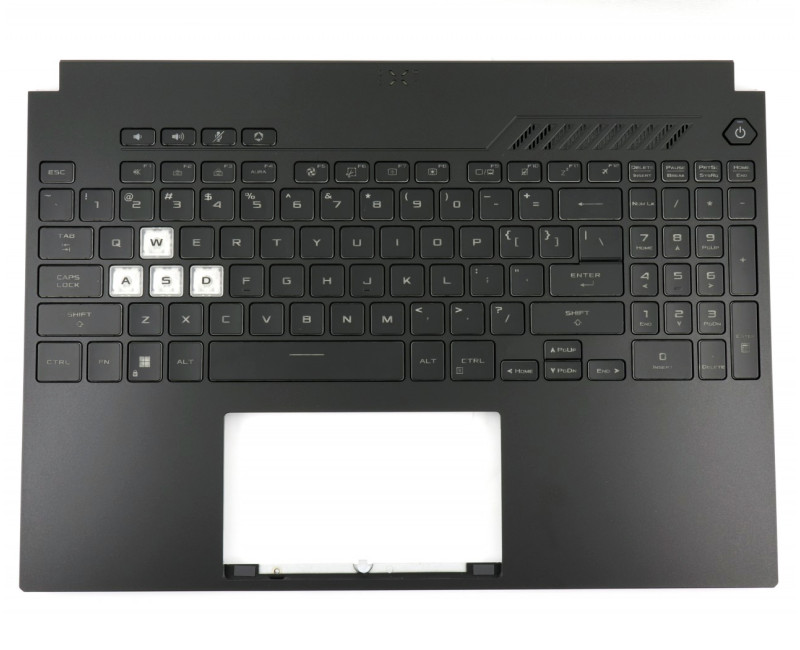 Asus TUF F15 FX507ZE FX507ZC FX507ZM FX507ZR FA507 RGB backlit US keyboard palmrest single air vents