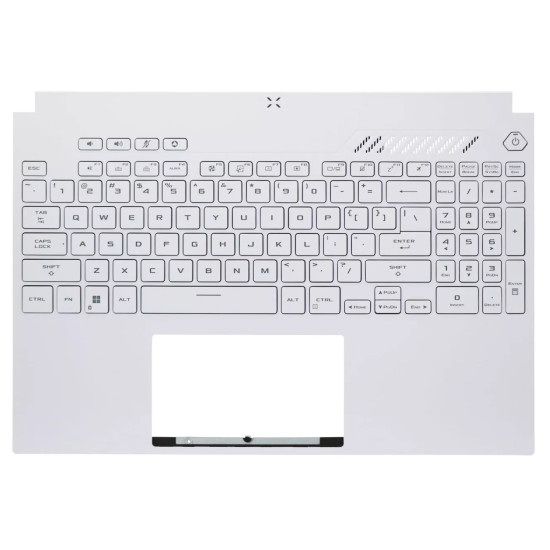 Asus TUF F15 FX517ZC, FX517ZM, FX517ZE, FX517ZR, backlit US keyboard palmrest white - main product image