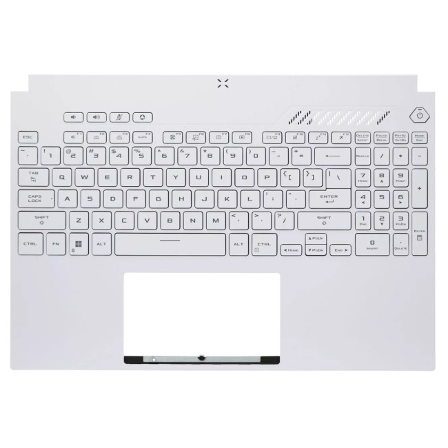 Asus TUF F15 FX517ZC, FX517ZM, FX517ZE, FX517ZR, backlit US keyboard palmrest white - main product image