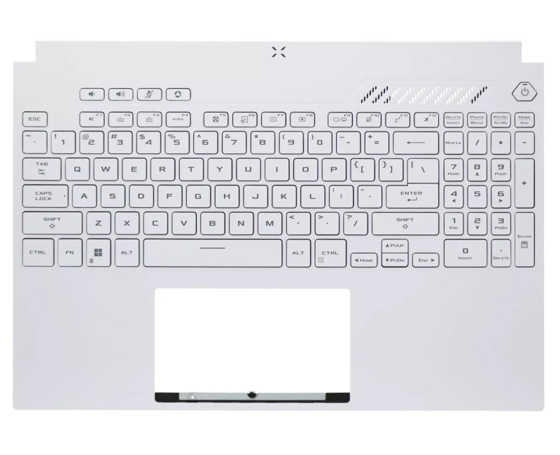 Asus TUF F15 FX517ZC FX517ZM FX517ZE FX517ZR backlit US keyboard palmrest white - additional view 