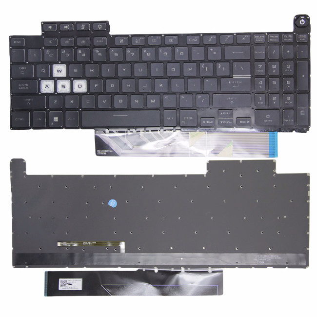 Asus TUF Gaming FA507, FX507, FX517, FA607, FX607, FX617, FA707, FX707, GA507, black backlit US keyboard - main product image
