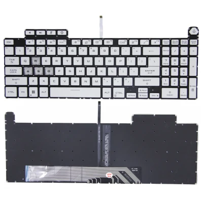 Asus TUF Gaming FA507, FX507, FX517, FA607, FX607, FX617, FA707, FX707, GA507, white RGB backlit US keyboard high copy