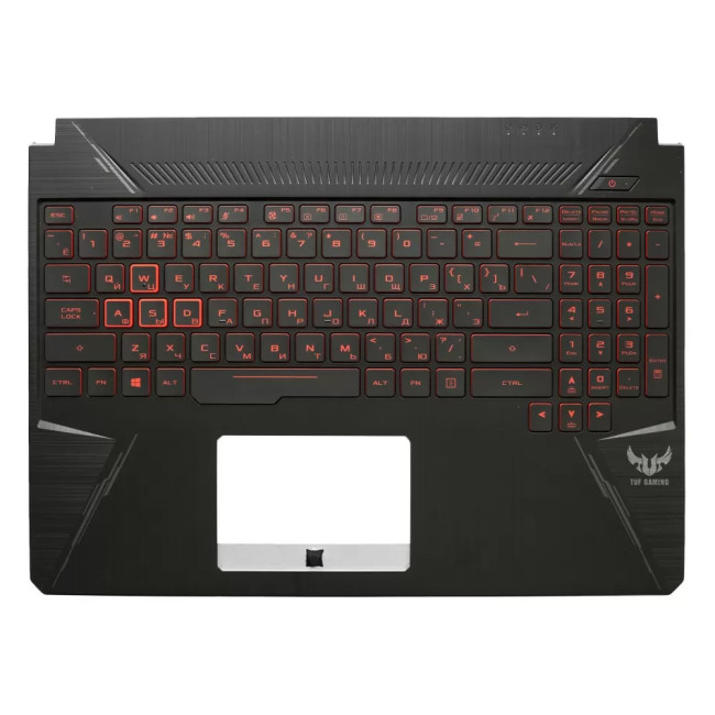 Asus TUF Gaming FX505GE red backlit Russian RU keyboard palmrest - main product image