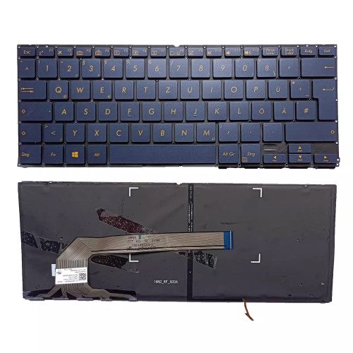 Asus UX370 UX370UA UX370UAF UX370UAR blue backlit German DE keyboard - main product image