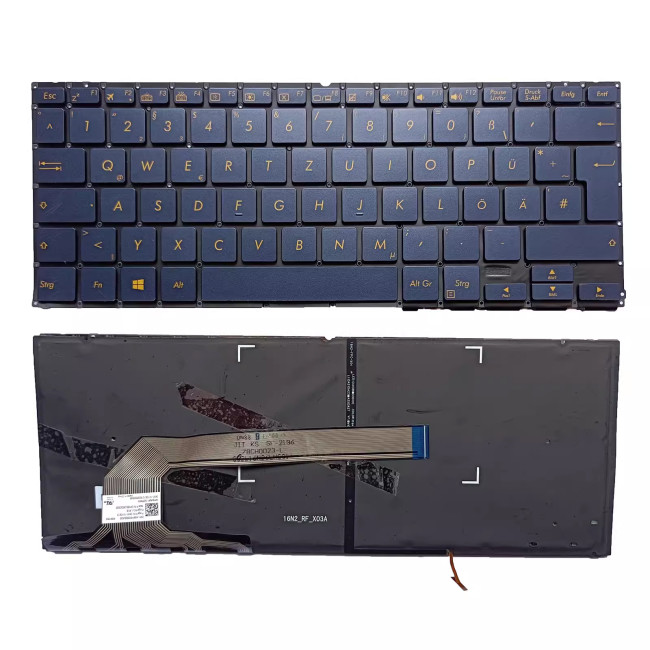 Asus UX370 UX370UA UX370UAF UX370UAR blue backlit German DE keyboard - main product image