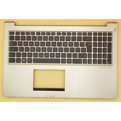 Asus UX51 UX51V silver gold backlit UK keyboard palmrest 90R-NWO1K1180Y