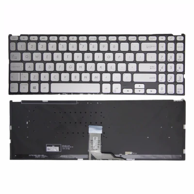 Asus V5000 X512 F512 Y5000 Y5100U V5000J M5050 silver backlit US keyboard