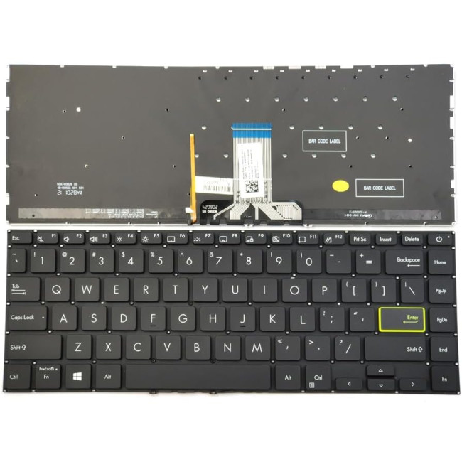 Asus VivoBook S14 S433 S433E S433EA S433F S433FA S433FL S433JQ black backlit US keyboard - main product image