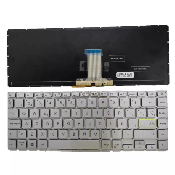 Asus VivoBook S14 S433 S433EA S433EQ S433FL S433JQ X421 backlit Spanish SP keyboard - main product image